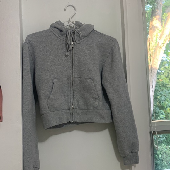Brandy Melville heather grey Chrystal hoodie:) - Picture 2 of 3